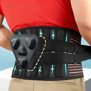 Adjustable Back Brace, 1 Count Lower Back Support with Biomimetic Lumbar Pad,  Breathable and Adjustable Waist Trainer Lumbar Support Belt for Work, Lifting, Fitness Training, Adjustable Waist Wrap, Adjustable Posture