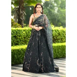 Meesha black lehenga set