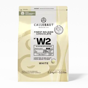 Callebaut Recipe No. W2 Finest Belgian White Chocolate With 28% Cacao, 22% Milk, 5.51 Pound