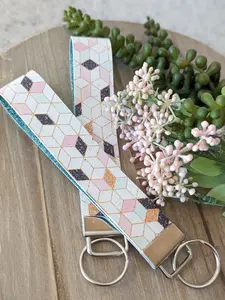 Geometric Faux Leather Wristlets