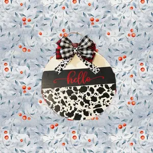 Cow print hello Decor