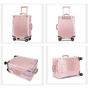 Transparent Thickened Durable Waterproof Luggage Protector, Travel Suitcase Cover for 20/24/26/28 Inch, Protective Case for Rolling Bags