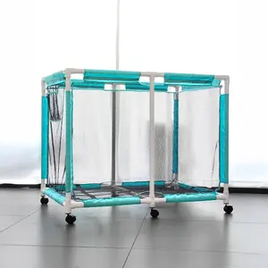 Yescom Extra Large Mesh Pool Storage Bin 214 Gallon 6 Wheels Rolling Cart Floats