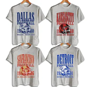 Vintage Football Teams T-Shirt – Sport Grey Gildan 5000 Unisex Graphic Tee, Classic Sport Style, Comfortable Game Day Outfit for Fans & Casual Wear