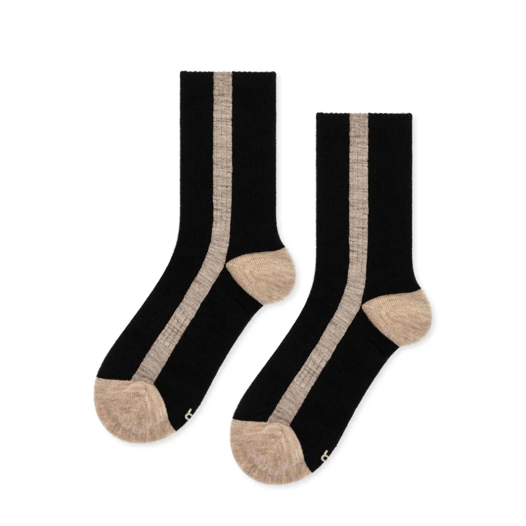 TUXEDO STRIPE ALTHLETIC WOOL CREW SOCK BY HANSEL FROM BASEL