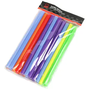 Rainbow Neon Assortment Jumbo Straws