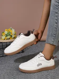 Women's New Anti-Slip Sport Shoes for Walking Running Exercise, Lace-Up Striped Breathable Flat Casual Comfort Lightweight Durable Athletic Running Shoes, Breathable Runner Flat