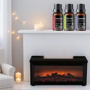 Fragrance Diffuser Mini Air Aroma Humidifier LED Colorful Flame Essential Oil Diffuser Cool Mist Maker With Remote Control fire diffuser usb  diffuser humidifier purifier bourbon  humidifier whisker  humidifier