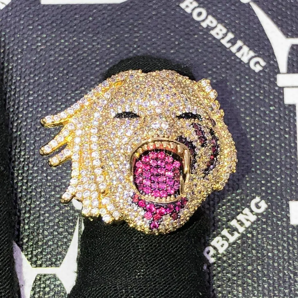 Half Man Half Beast Iced Out Hip Hop Ring