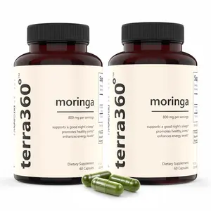 2 Pack of Terra Moringa Capsules 800 mg , Moringa Pure Capsules, Powerful Green Superfood, Gluten Free, Non-GMO, Energy, Skin, Immune & Gut Health, Made in The USA