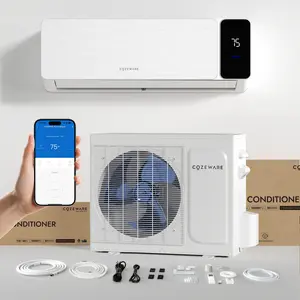 【Visio Series】Cozeware 12000 BTU 115V/230V Mini Split Air Conditioner Heat Pump 20 SEER2 Inverter Compatible with Wifi Alexa Cools Up to 750 Sq Ft for Living Room Bedroom Study Loft Garage