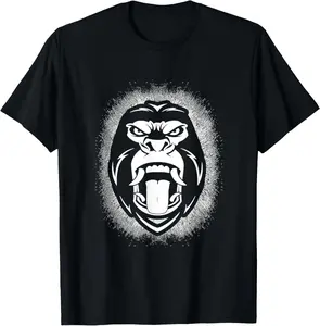 100%cotton Angry Gorilla Furious Silverback T-Shirt