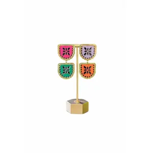 Papel Picado Earrings - Statement Design with Colorful Patterns