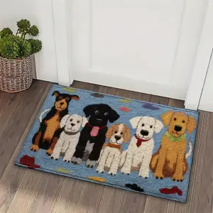 Adorable Pet Theme Rug - Quick Dry, Absorbent, Perfect Home Decor and Gift, Durable Floor Mat for Dog Lovers