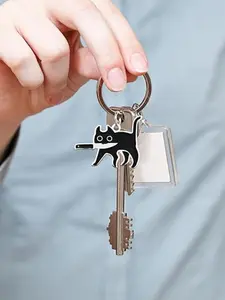 Cartoon Cat Pattern Bag Charm, Metal Fashion Travel Accessory, Anime Bag Pendant, Casual Style, All Seasons, No Choking Hazard, Backpack Charm