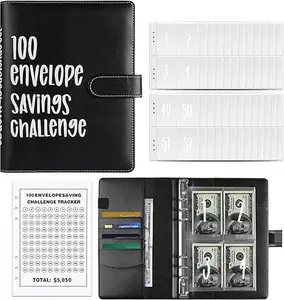 100 Envelopes Saving Challenge - A5 Money Saver Budget Binder Book with Cash Envelopes and Numbers, 100-Days of Easy and Funny Ways to Save $5,050 Cash Envelope Challenge Binder