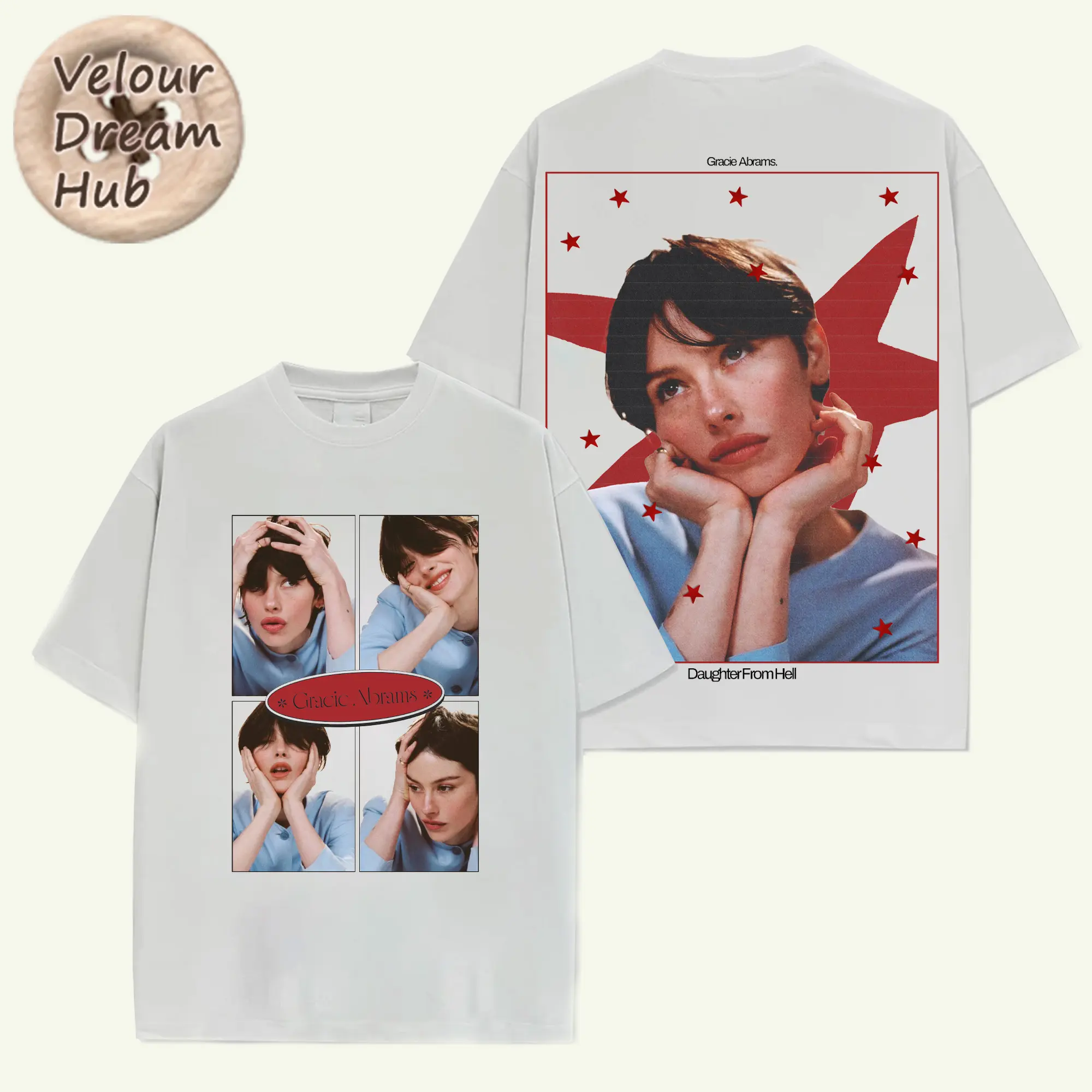 Gracie Abrams Daughter From Hell Shirt - The Look at My Life Tour 2026 Graphic Tee High-quality Unisex Cotton Shirt Indie Pop Indie Folk T-Shirt, Tour Merch Gift for Fans, Indie Pop Music Shirt Womenswear Top