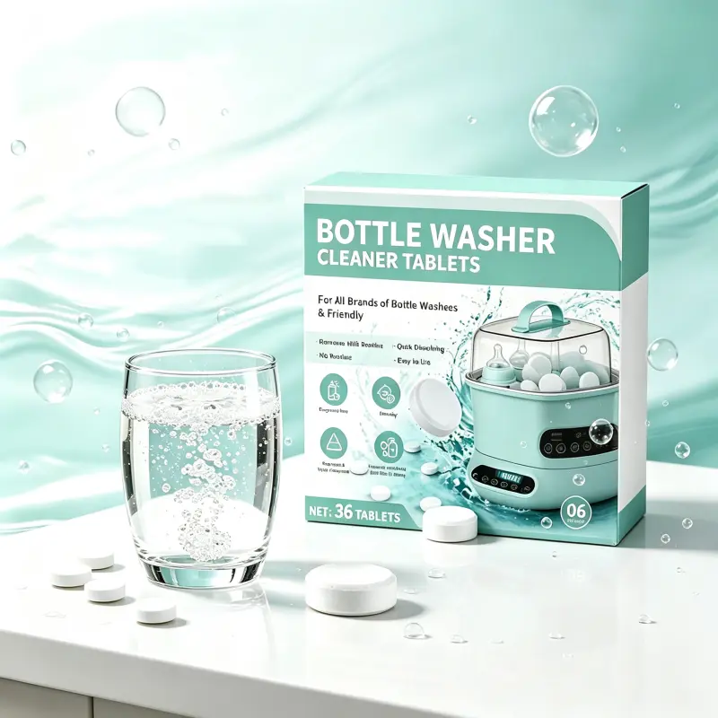 Enzyme Low-Foam Multipurpose Effervescent Cleaning Tablet - Single Tablet, Universal Fit for Baby Feeding Bottles, Mugs to Remove Milk Residue, Limescale, Beverage Stains