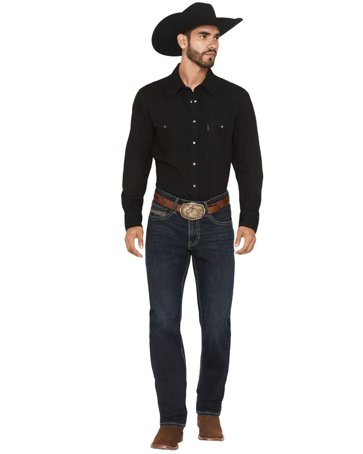 Rock & Roll Denim Men's And Men'S Alpha Dark Wash Tapered Bootcut Reflex - Bmhbd08001