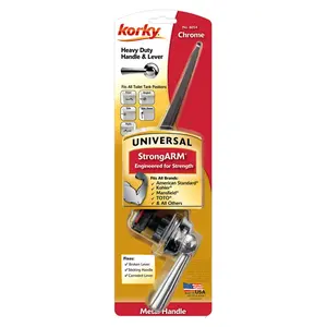 Korky  Strongram Flush Lever Chrome Metal for Universal, Universal Fit