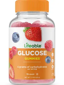 Lifeable Glucose Gummies - Great Tasting Natural Flavor Gummy - Gluten Free GMO-Free Chewable - for Adults and Kids - 90 Gummies