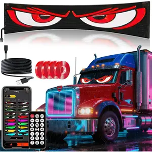 Devil's Eye Light - Upgrade Programmable Dynamic Led Display with Remote + APP Dual Control, Custom Text, Animations & Graphics for Trucks/RV (Trucks/RV)