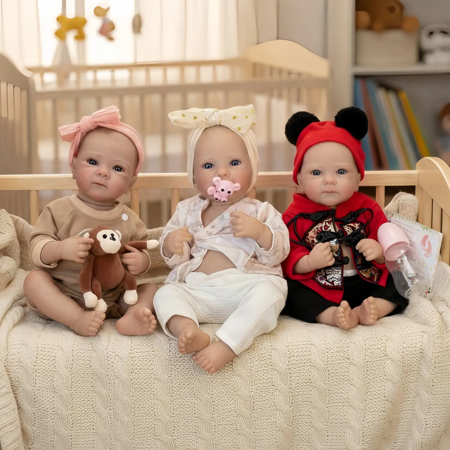 18-Inch Full Vinyl Reborndoll, 1Pcs Hand-Painted Skin & Hair Bettie Girl Doll with Doll Clothes, Ideal Valentine's Day Gift for Toys & Hobbies DIY Enthusiasts, Clothes For Dolls