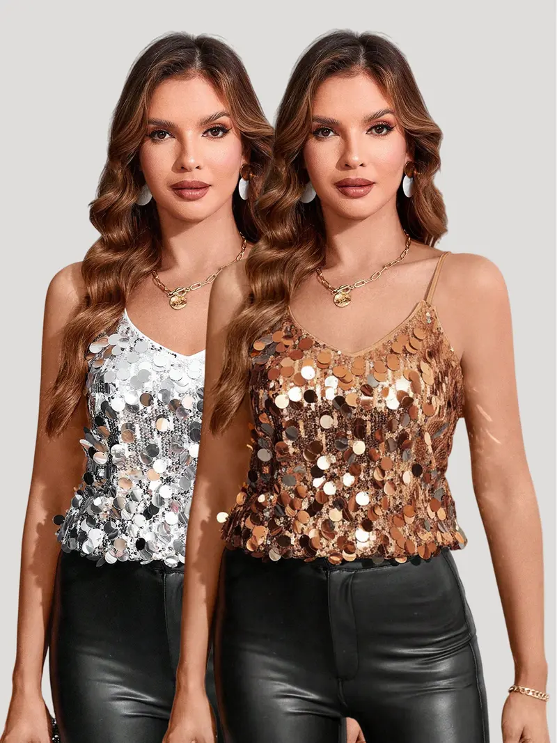 sequin camisole top - TikTok Shop