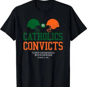 Catholics Vs Convicts 1988 Classic Vintage T-shirt