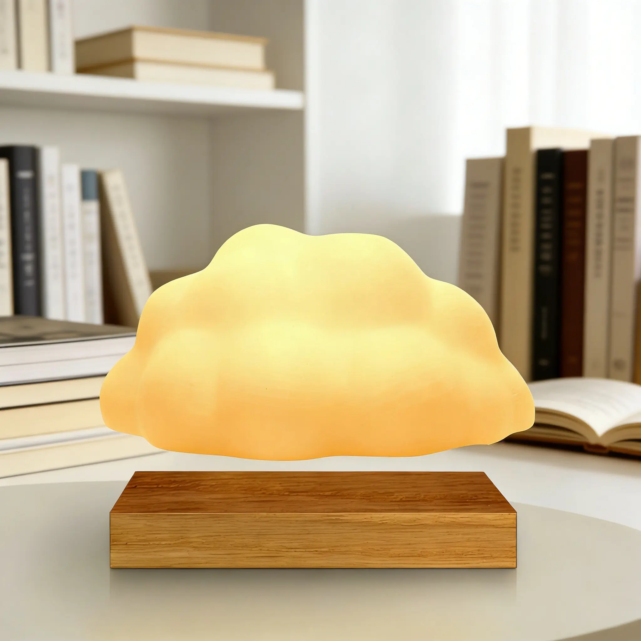 Magnetic Floating Cloud LED Night Light, Auto Rotating Table Lamp with 3 Modes for Room Decor,Gifts for Kids & Friends | Birthday & Children's Day Presents