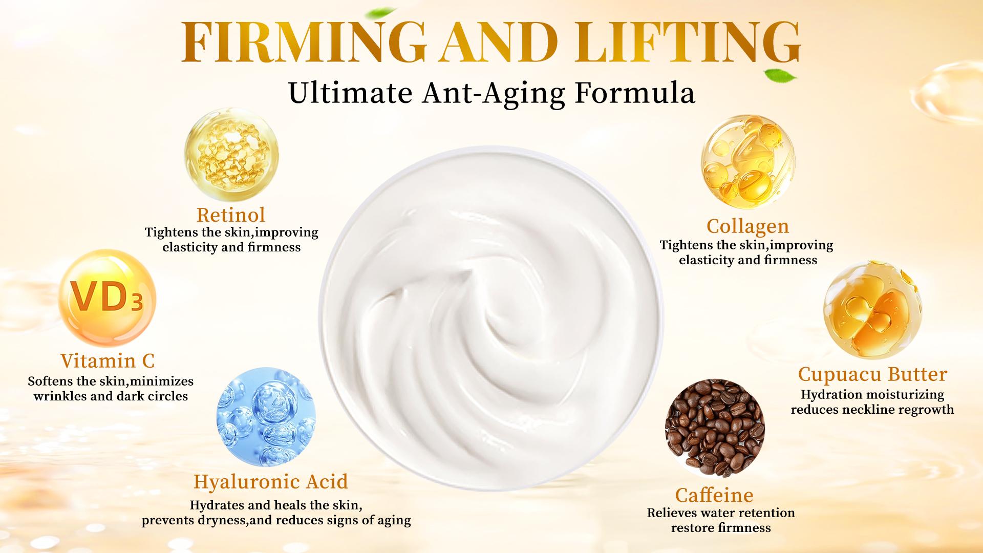 Neck Firming Cream, Neck Cream for Women and Men,Rejuvenating & Firming for All-day Hydration