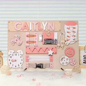 Personalized Busy Board Games, Custom Themed Sensory Board, Hobbies Puzzle Montessori Activity Gift for Development