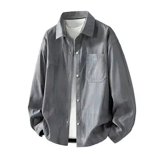 Men's Plus Size Lapel Tie-Dye Casual Shirt, Trendy Loose Long Sleeve Jacket, Spring and Autumn Fashionable Trendy Everyday Wear