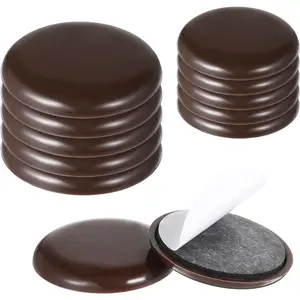 16 count Furniture Sliders for Carpet 2 inches/1.2 inches Stick Furniture Sliders & Hardwood Floors Furnitures Moving Pads Self Adhesive Chair Gliders for Easy Moving  Carpet (Coffee)