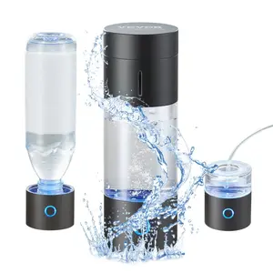 VEVOR Hydrogen Water Bottle Generator, 230 ml/ 8.1 oz Capacity Portable Hydrogen Water Maker, SPE Technology Hydrogen Rich Water Ionizer Machine with Nasal Inhalation Tube and Self-Cleaning