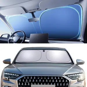 Windshield Sun Shade for Fit BMW X3 2018-2025 Foldable Sunshade with Titanium Silver & Ice Blue Layer, UPF50+ Car Window Shade ​