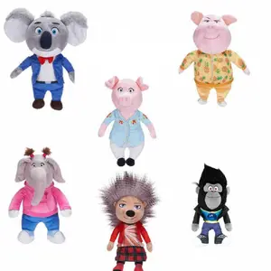 New 12 Inches SING 2 Plush JOHNNY ROSITA MEENA BU STER Anime Plushies Cute Soft Game Peripherials Figure Dolls Toys Gifts Custom