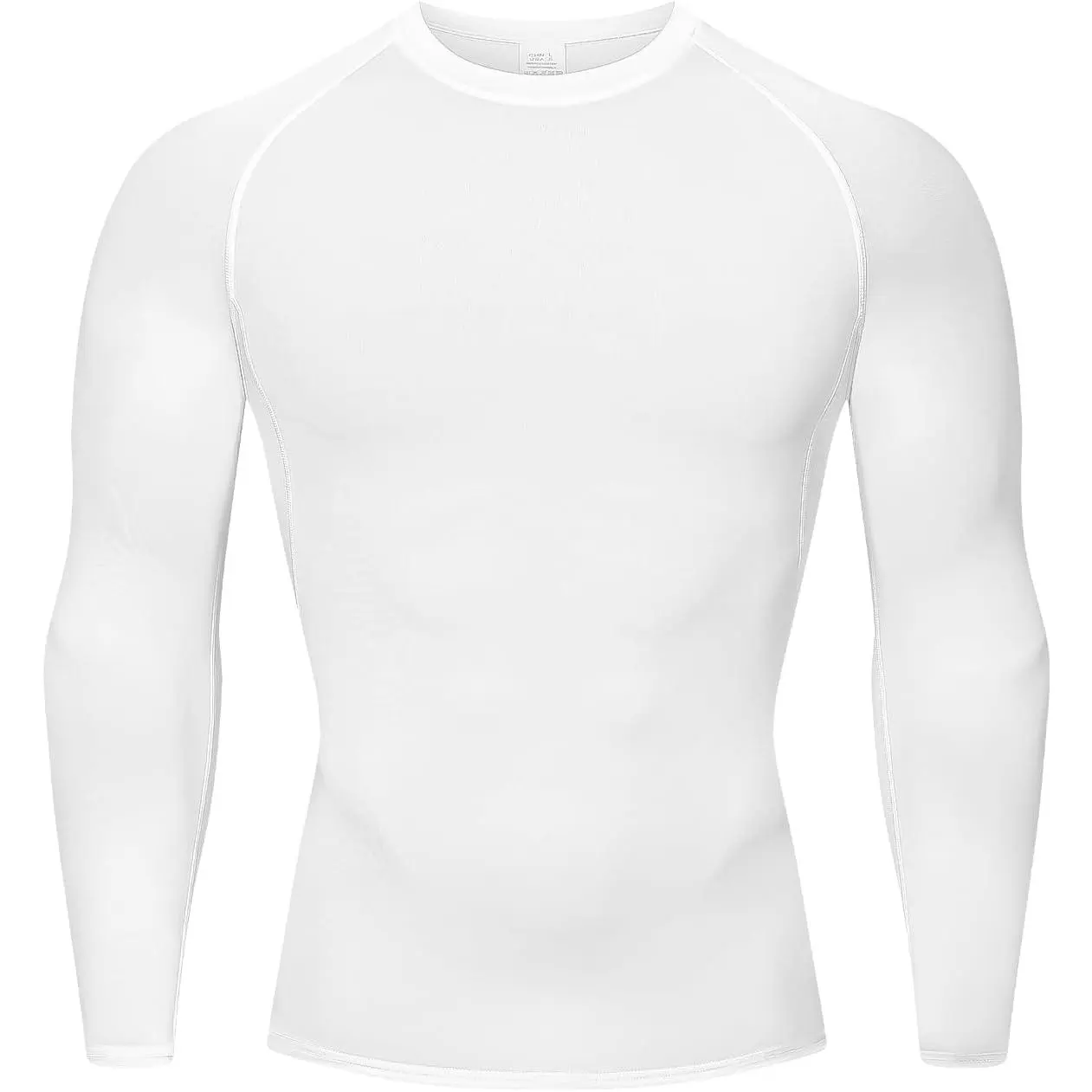 Men's High-Elastic Moisture-Wick Athletic Cut Compression Shirt - Full Arm Base Layer Undershirt, Male Clothing with UPF Sunblock, for Workout, Rugby, Baseball, All Seasons Sports Rash Guard Top