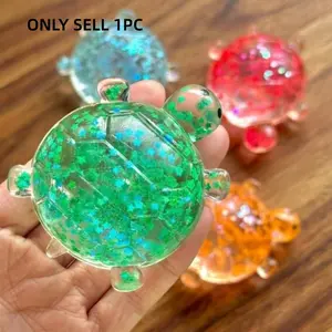 Tiktok Large Malt Sugar Glitter Turtle Bubble Gum, Oil-Infused Starfish Slow Rebound Stress Relief Toy, Fun Squeeze Game, Squishy Fidgets