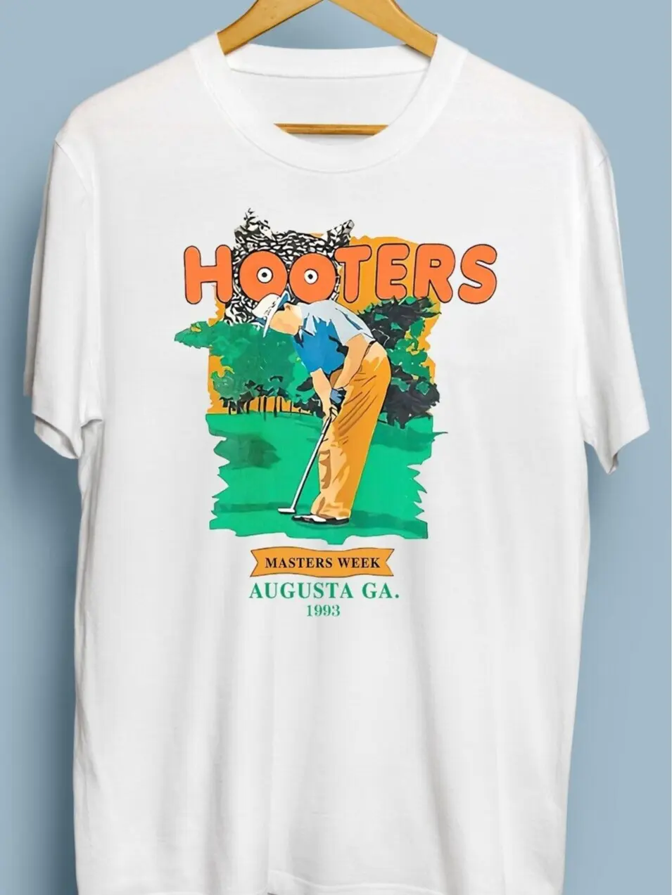 Vintage Vtg Hooter Master Week 93 hooters golf T shirt Tees Tops -  Gag Gifts T-shirt Cotton Graphic Tee Classic Menswear
