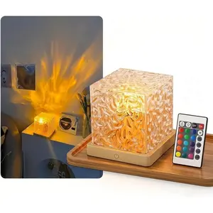 Wave Projector Light - 16-Color Luminorthe Cube Lamp with Remote,  Holographic Water  Romantic Ambient Lighting for 's Room, Meditation, Relaxation & Night Light