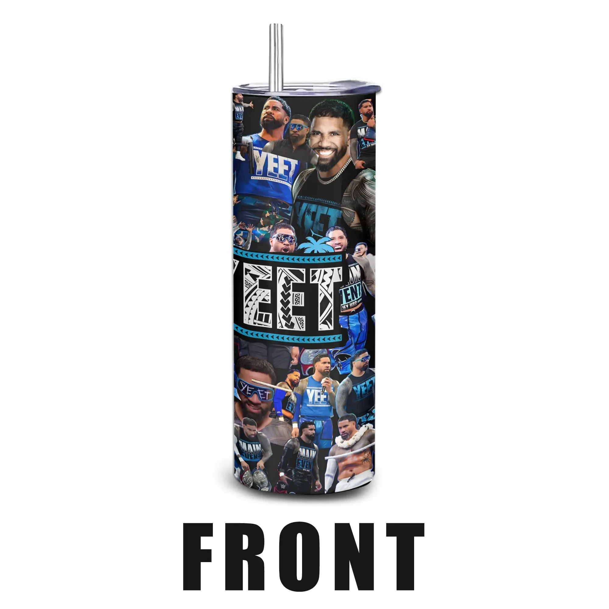 Jey Uso Pattern Print 20oz Stainless Steel Insulated Unisex Tumbler - Portable Vacuum Flask with Straw, Leakproof BPA-Free Lid, Lightweight Stylish for Home, Road Trips, Outdoor Sports, Boyfriend Gift