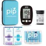 Pip Blood Glucose Monitor Kit with Meter, Test Strips, Safety Lancets, Control Solution & Travel Case | Glucometer Kit & Blood Sugar Supplies