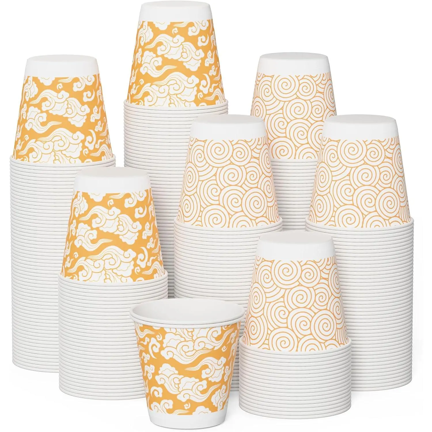 Sturdy Leak-Proof Disposable 3 oz Bathroom Mouthwash Cups - 300 Pcs Cloud Print Synthetic Cups for Drinks, Parties