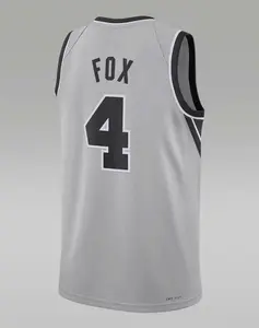Fox #4 Statement Edition Basketball Jersey 2026 full logo for men and women.