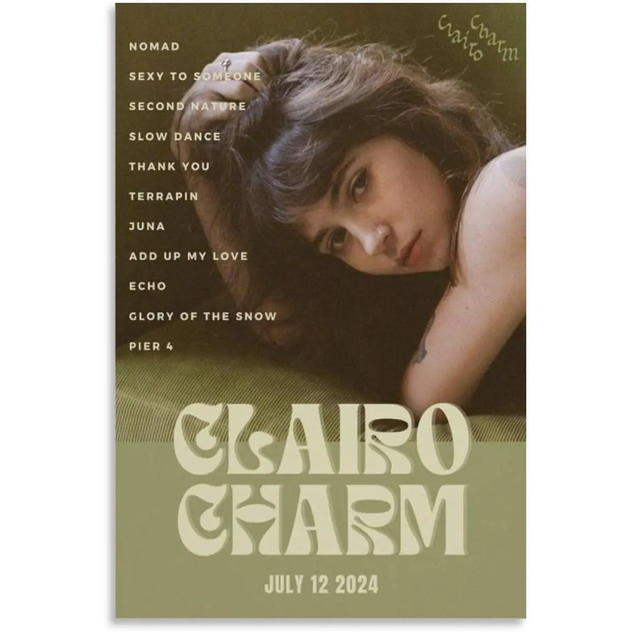 Clairo Charm Music ​​Poster Canvas Wall Art Posters For Room Aesthetic And Decor 3Canvas Painting Posters And Prints Wall Art for Living Room Bedroom Decor 12x18inch(30x45cm) Gifts Colorful Ornaments Decoration Artistic Photo