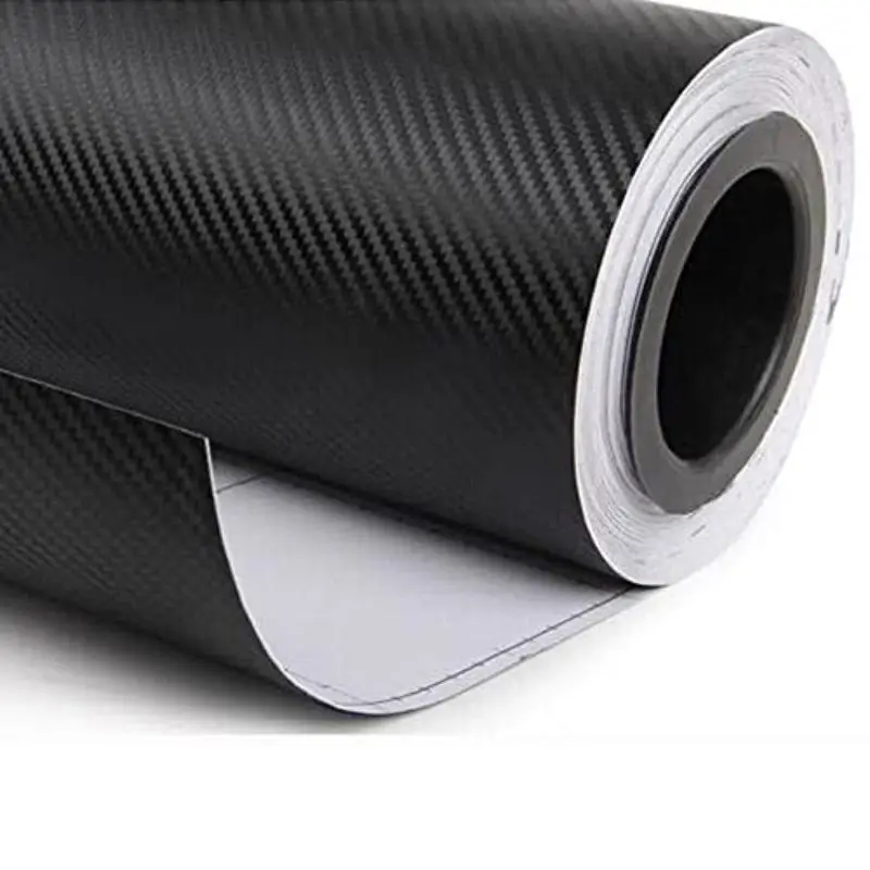 3D DIY Car Decorative Interior Sticker, 3D Carbon Fiber Vinyl Car DIY Wrap Sheet Roll Film Sticker Decal - Red Color 152X30cm RED