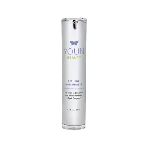 YOUN BEAUTY RETINOL MOISTURIZER - 2.5% Retinol, Aloe, Green Tea, Propolis, Hyaluronic Acid - Nighttime Moisturizing Cream for Fine Lines & Wrinkles - 1.7 oz