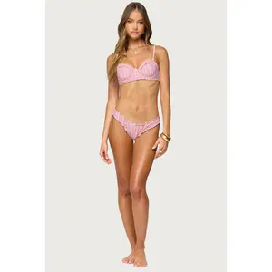 Pip Striped Ruffle Edge Bikini Bottom