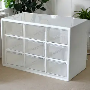 Transparent Drawer Cabinet, Large Capacity Storage, Simple Design for Home Office, Clear Organization, Essential for Living Room Study